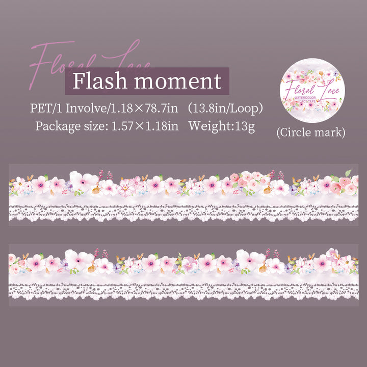 Floral Lace Washi Tape Seamless Pattern Ideal for Card Making