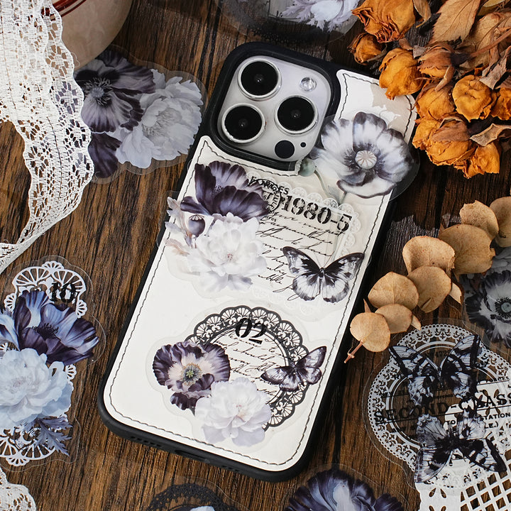 Floral PET Stickers Sleep With Flowers Series floral theme decoration