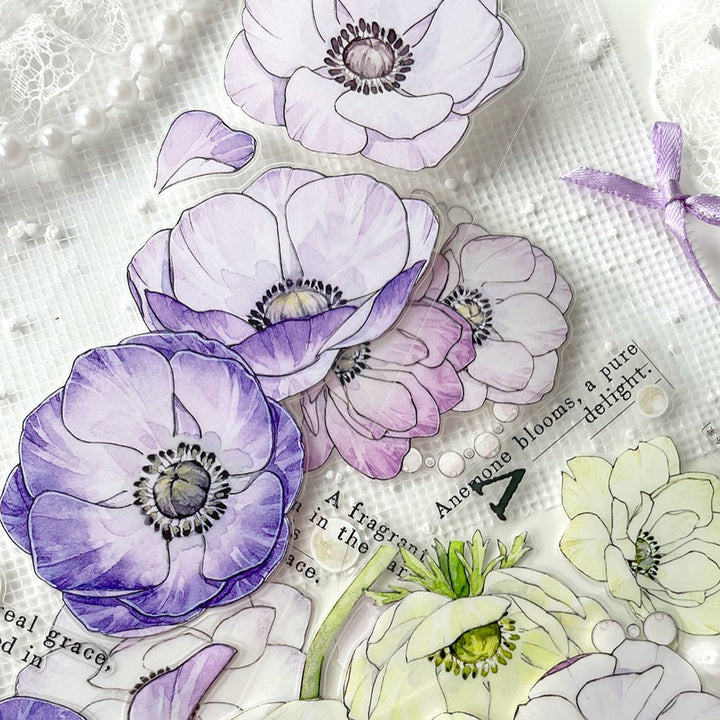 Floral PET Tape Cloudwater Ballad Elegant Planner Decoration Tape
