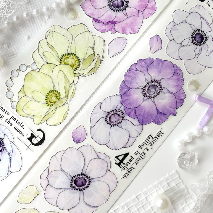Floral PET Tape Cloudwater Ballad Romantic Floral Craft Tape