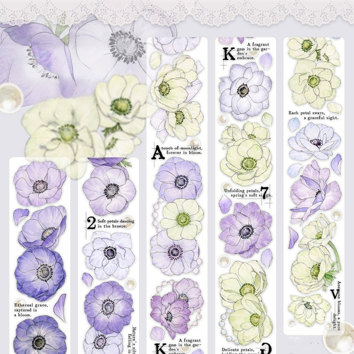 Floral PET Tape Cloudwater Ballad Vintage Journal Decoration