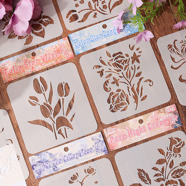 Floral Stencils Painting Whispering Flowers Botanical Template