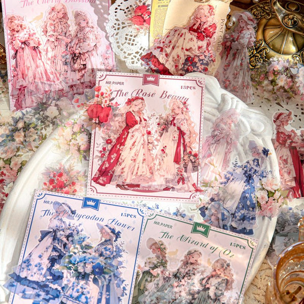 Floral Stickers, Girl Style, Perfect for Journal Decoration