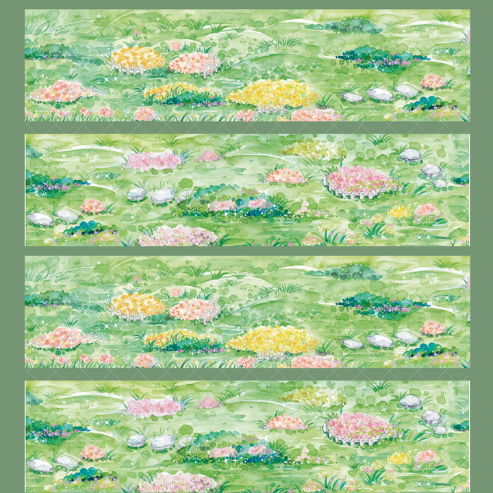 Floral Tape Summer Flowers Washi Sticker Set