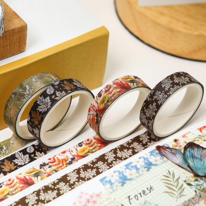Floral Washi Tape Set Winter Wilderness Series Artistic Washi Tapes