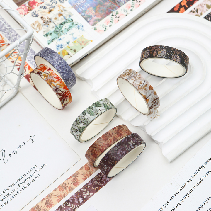 Floral Washi Tape Set Winter Wilderness Series Botanical Washi Tapes