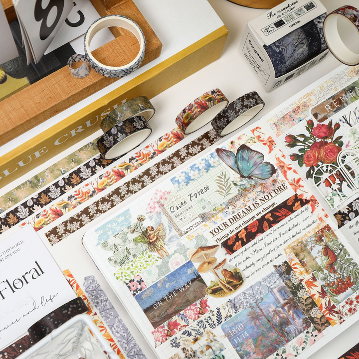 Floral Washi Tape Set Winter Wilderness Series Floral Tapes for Scrapbooking