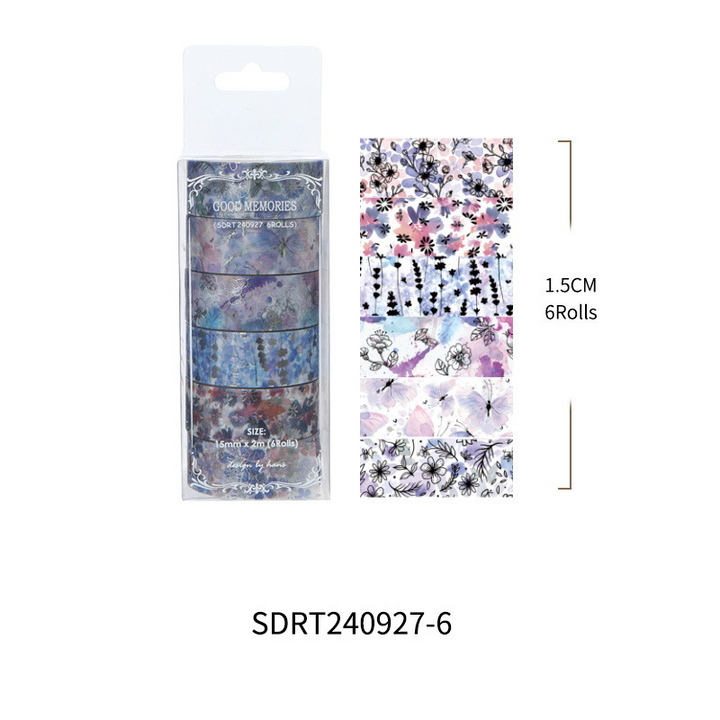 Floral Washi Tapes Seasonal Golden Time Collage Essentials