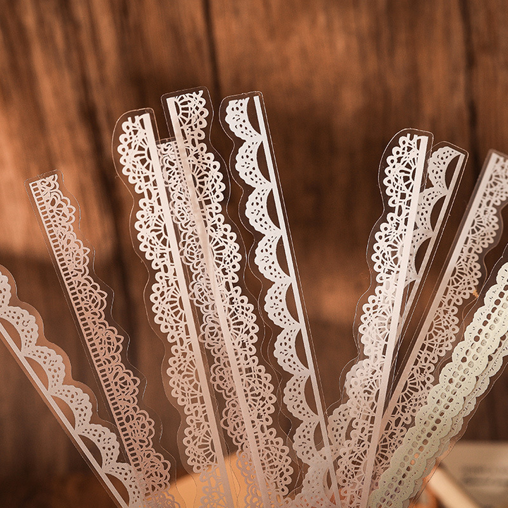 Flower Bud Dream Yarn Lace Stickers Perfect for Journal Decoration