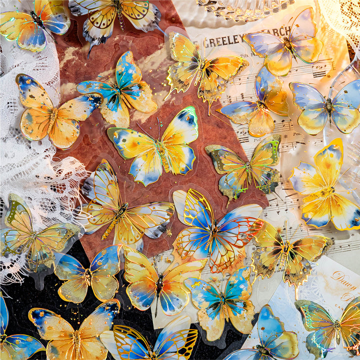 Flower Butterfly Series Creative Butterfly Stickers for Scrapbook Lovers