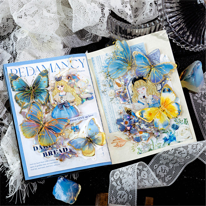 Flower Butterfly Series Cute Butterfly Stickers for Scrapbook DIY