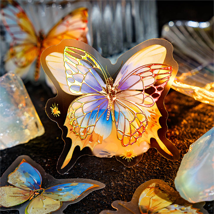 Flower Butterfly Series DIY Scrapbook Stickers for Creative Projects