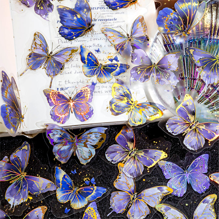 Flower Butterfly Series Romantic 3D Stickers for Diary Decoration
