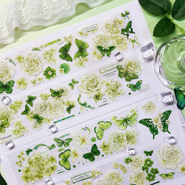 Flower Butterfly Washi Tape Elegant for Scrapbooking