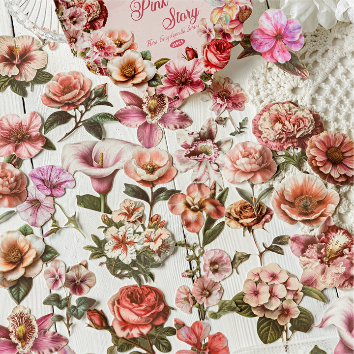 Flower Catalog Floral Background Paper Vintage Look