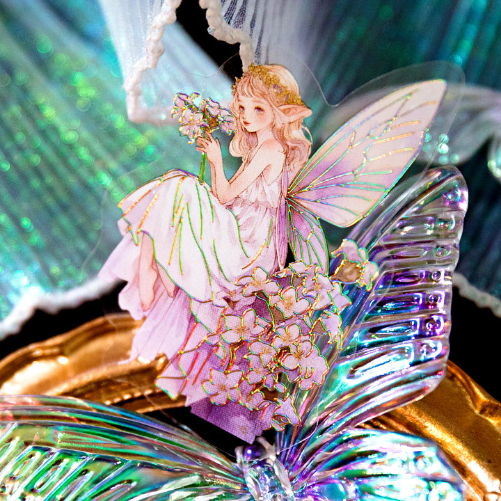 Flower Fairy 3D Foil Stickers with Clear HD Design Detail