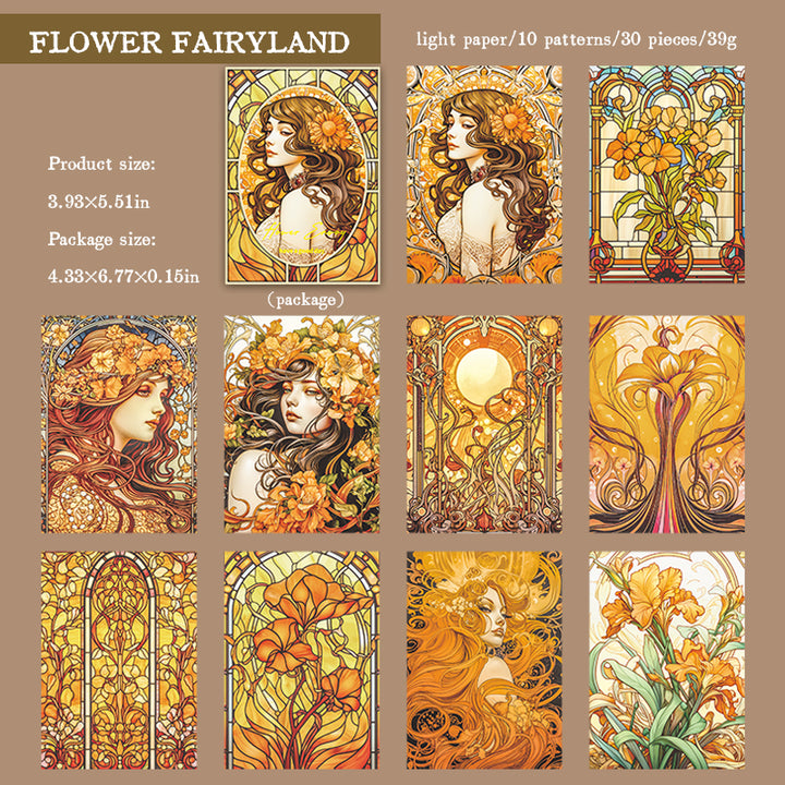 Flower Fairyland Vintage Floral Material Paper