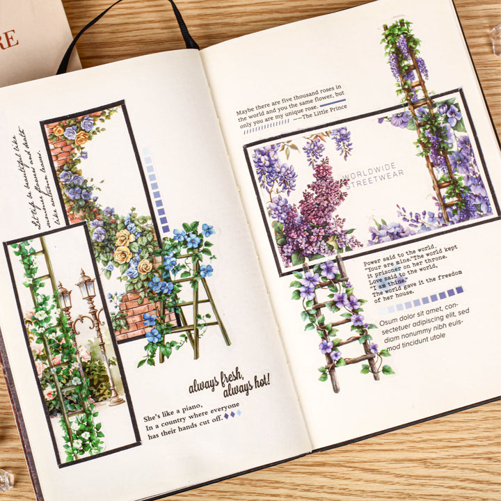 Flower Ladder PET Sticker Nature Inspired