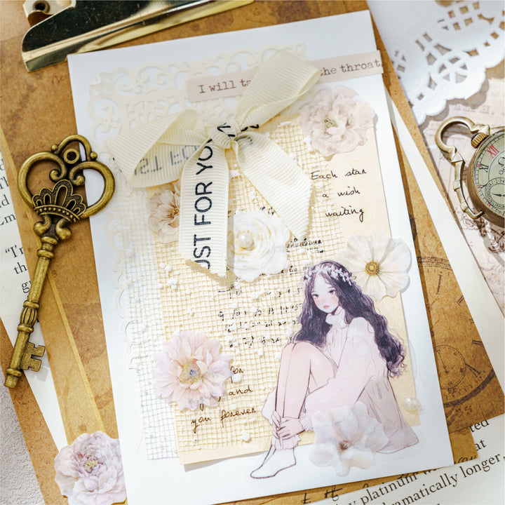 Flower Letter Series Romantic Journaling Floral Washi Tape