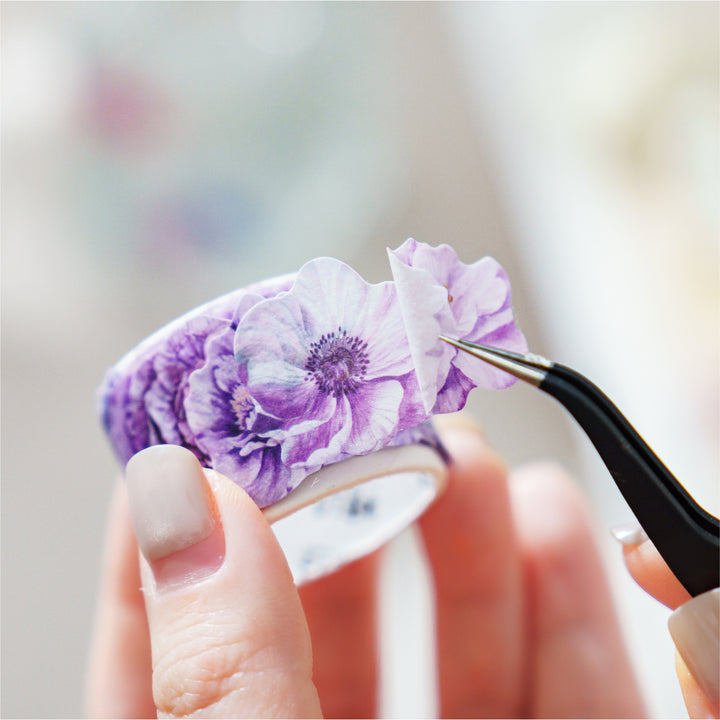 Flower Letter Series Seasonal Flowers Washi Stickers for DIY