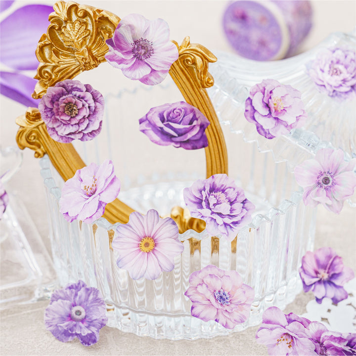 Flower Letter Series Watercolor Flowers for Diary Decoration