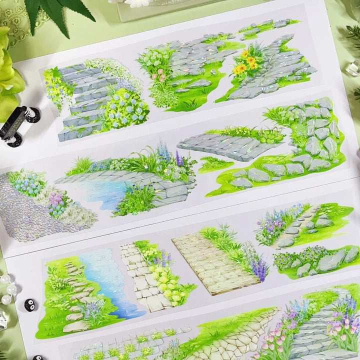 Flower Path Romantic PET Tape Journal Decoration