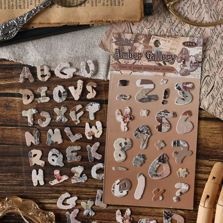 Flower Pavilion Letter Stickers Great for Junk Journal