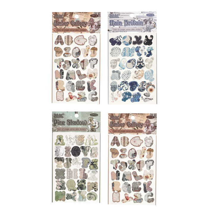 Flower Pavilion Script Text PET Material Collage Ready