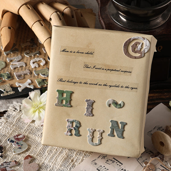 Flower Pavilion Vintage Letters Use in Daily Journaling