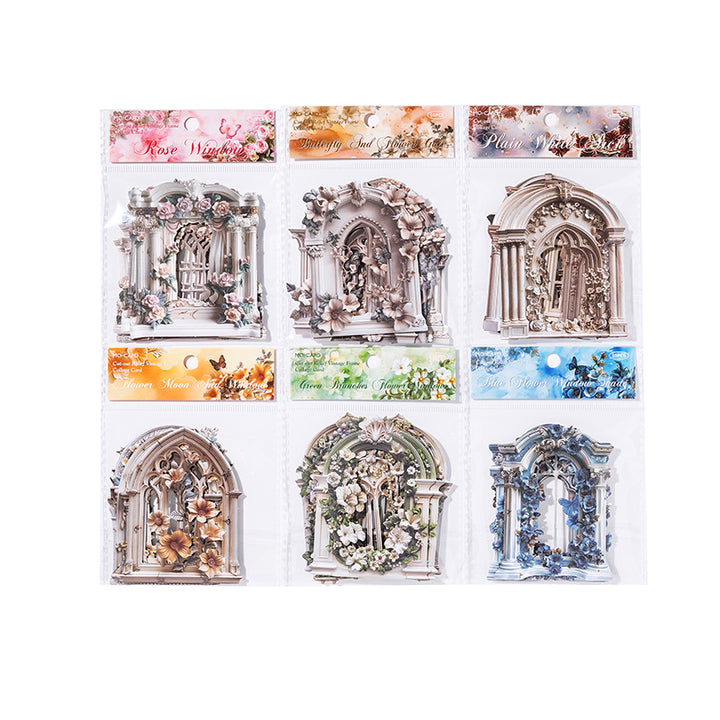 Flower Romance Series Cardstock Stickers for Art Journals