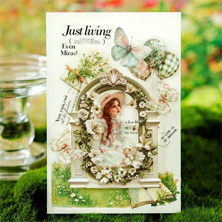 Flower Romance Series Romantic Flower Stickers for Junk Journals