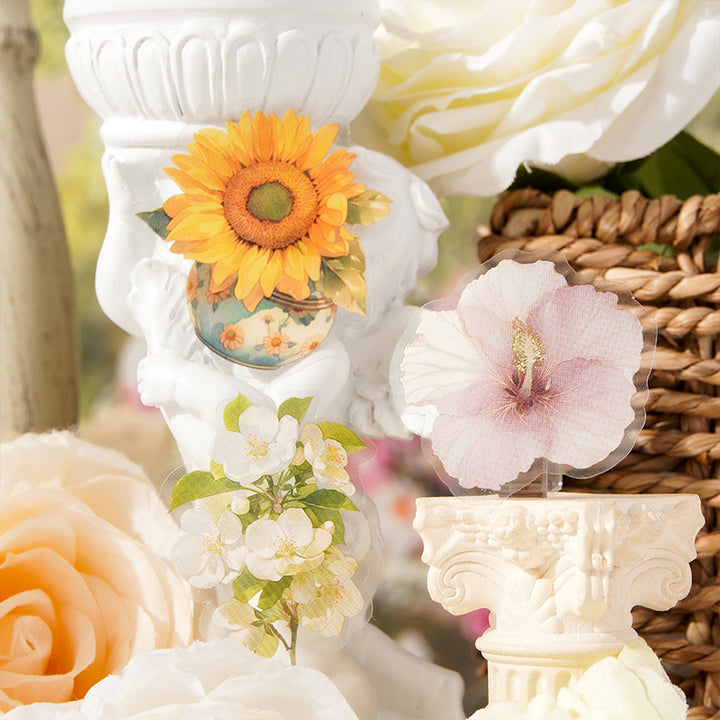 Flower Stickers Kaleidoscope Series Pastel Vintage Aesthetic