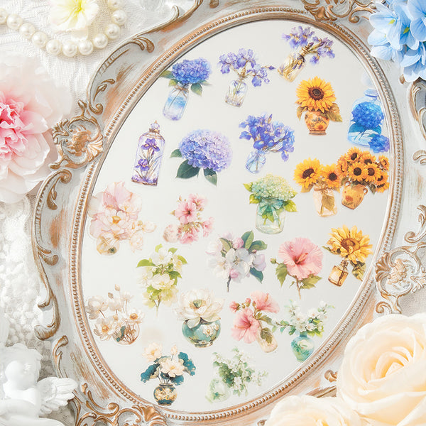 Flower Stickers Kaleidoscope Series Vintage Romance Style