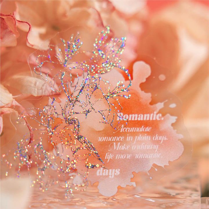 Flowing Flower Spectrum Watercolor Texture Stickers for Planners