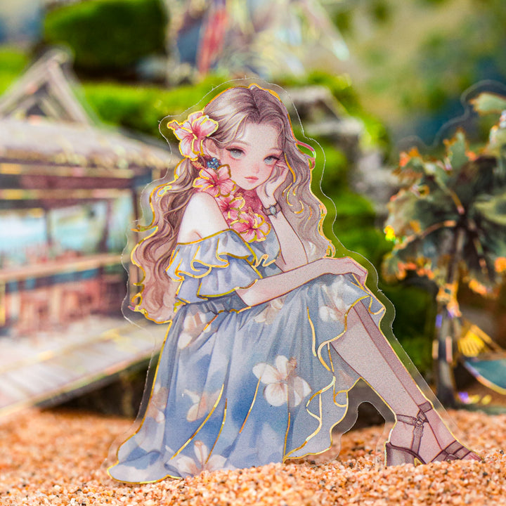 Flowing Gold Rock Dream Decorative Sticker for Journal Lovers