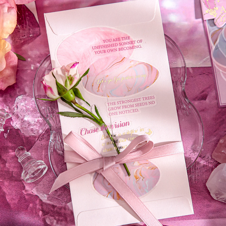 Flowing Gold Rock Dream PET Aesthetic Stickers for Journals