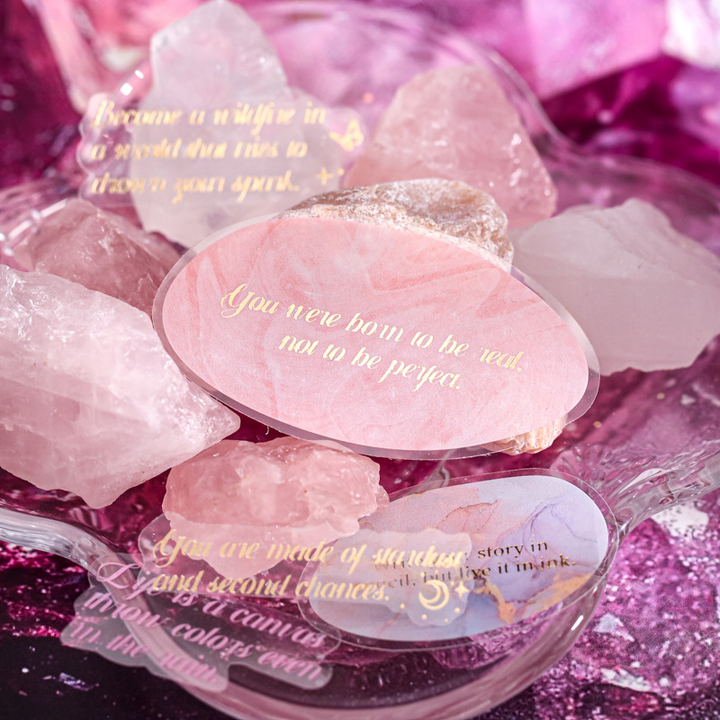 Flowing Gold Rock Dream PET Stickers for Poetic Scrapbook Themes