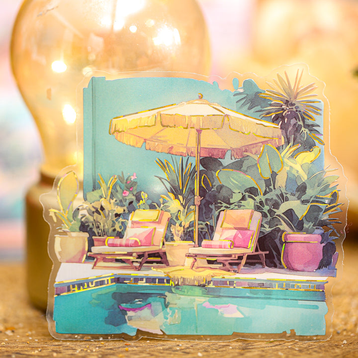 Flowing Gold Rock Dream Series Journal Sticker for Aesthetic DIY