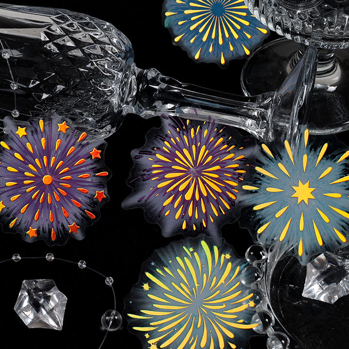Fluorescent Night Language Fireworks Tape Decorative