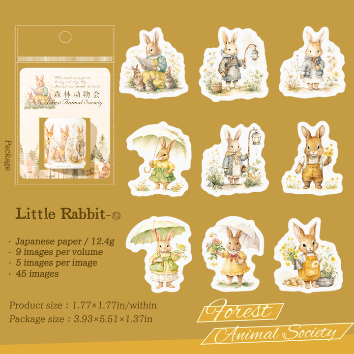 Forest Animal Society Washi Tapes Cute Animal Nature Theme for Artistic Projects