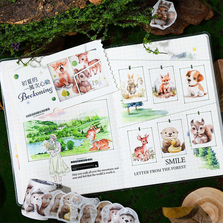 Forest Animal Society Washi Tapes Cute Animal Nature Theme for Custom Planner