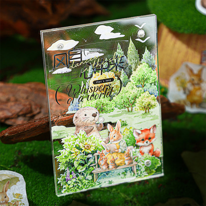 Forest Animal Society Washi Tapes Cute Animal Nature Theme for Decoration