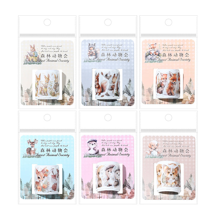 Forest Animal Society Washi Tapes Cute Animal Nature Theme for Fun Crafts