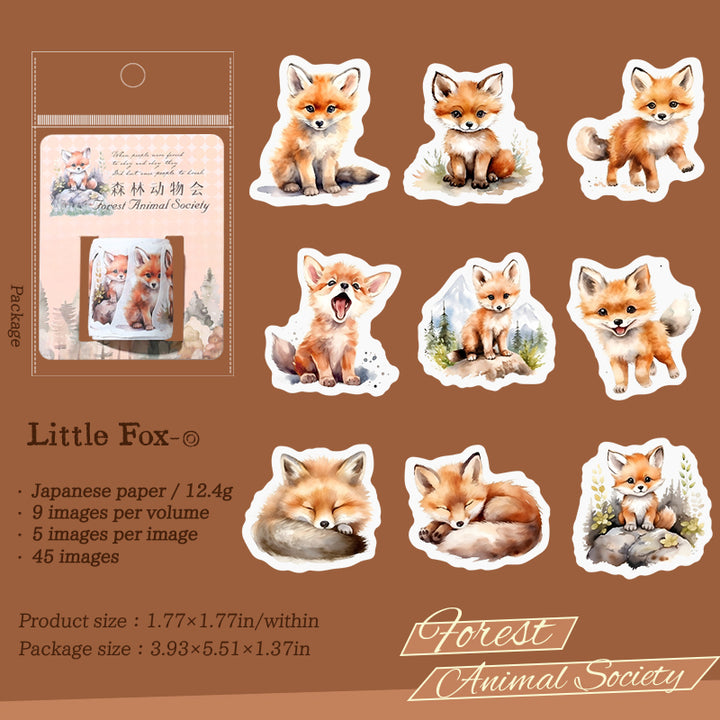 Forest Animal Society Washi Tapes Cute Animal Nature Theme for Personal Projects