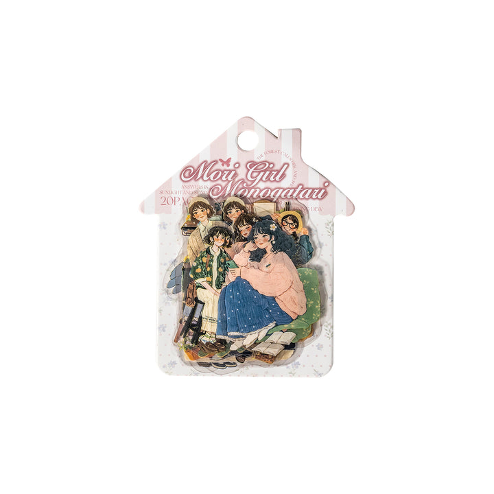 Forest Girl PET Stickers Art Supplies for Scrapbooking