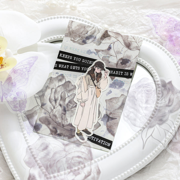 Forest Mist Scrapbook Stickers Floral and Insect Designs