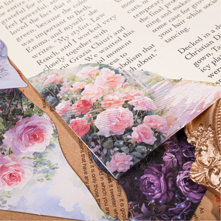 Forest Series Corner Notes DIY Scrapbook Paper Pink Myrtles