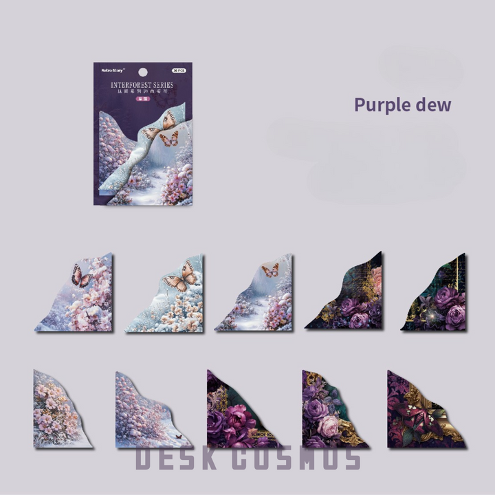 Forest Series Corner Notes scrapbook paper with nature scenery perfect for journal decoration