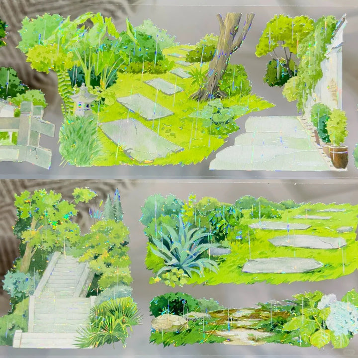 Forest Theme PET Tapes Scenic Background for Journals