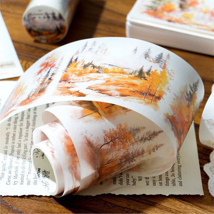 Forest Washi Tape Wild Mountain Forest Background Sheet